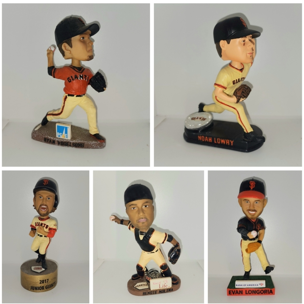 lot of 5 San Francisco Giants SGA bobbleheads loose no boxes